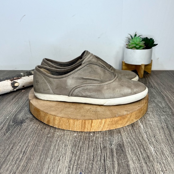 *FRYE | Mindy Slip-On Leather Sneaker Shoes in Tan Brown Size 9.5 - Picture 2 of 16